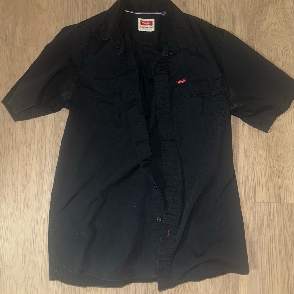 Wrangler Black Casual Button Down Shirt